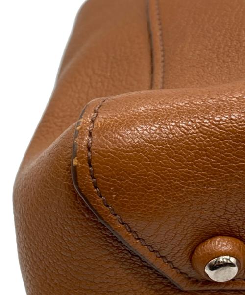 MIU MIU（ミュウミュウ）MIU MIU (ミュウミュウ) 2WAYバッグMADRAS  ブラウンの古着・服飾アイテム