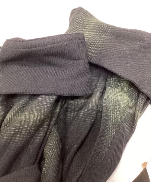 LAD MUSICIAN（ラッドミュージシャン）LAD MUSICIAN (ラッドミュージシャン) MODAL TWILL OMBRE CHECK LONG SHIRT ブラック×グリーン サイズ:42の古着・服飾アイテム