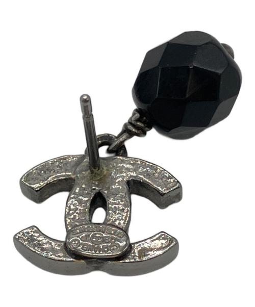 CHANEL（シャネル）CHANEL (シャネル) ストーン付ココマークピアス ブラックの古着・服飾アイテム