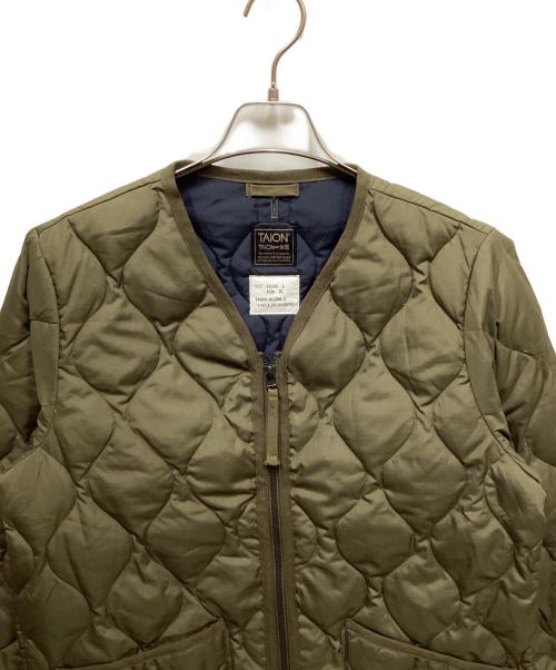 TAION（タイオン）TAION (タイオン) キルティングジャケット カーキ サイズ:XLの古着・服飾アイテム