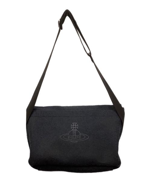 Vivienne Westwood（ヴィヴィアンウエストウッド）Vivienne Westwood (ヴィヴィアンウエストウッド) グリークアイフェルトショルダーバッグ ネイビーの古着・服飾アイテム