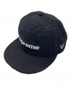 SUPREME×New Eraシュプリーム×ニューエラ）の古着「Brushed Wool Box Logo/ボックスロゴキャップ」｜ブラック