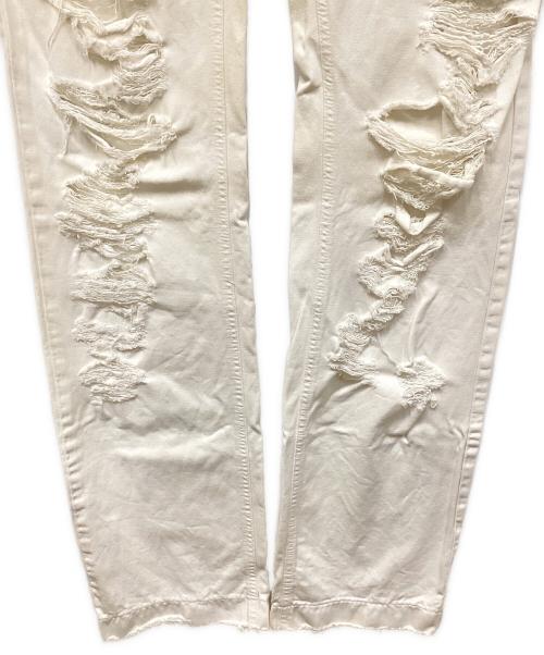 DOLCE & GABBANA（ドルチェ＆ガッバーナ）DOLCE & GABBANA (ドルチェ＆ガッバーナ) ダメージ加工デニムパンツ ホワイト サイズ:46の古着・服飾アイテム