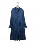 ROPE×outersunsetロペ×アウターサンセット）の古着「サテンドレス ロングワンピース」｜ブルー