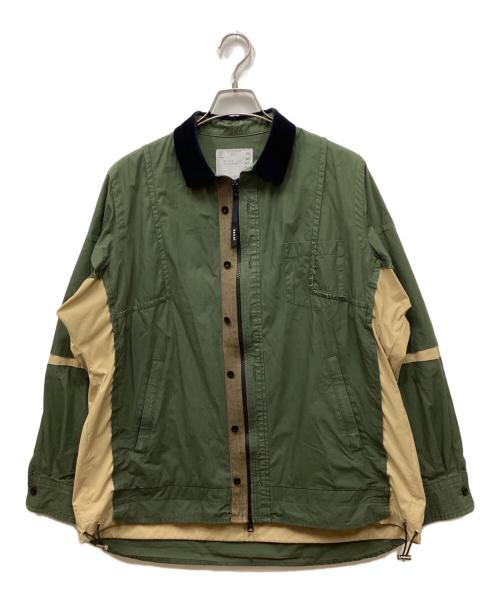 sacai（サカイ）sacai (サカイ) Cotton Poplin Shirt コットンポプリンシャツ グリーン サイズ:Size2の古着・服飾アイテム