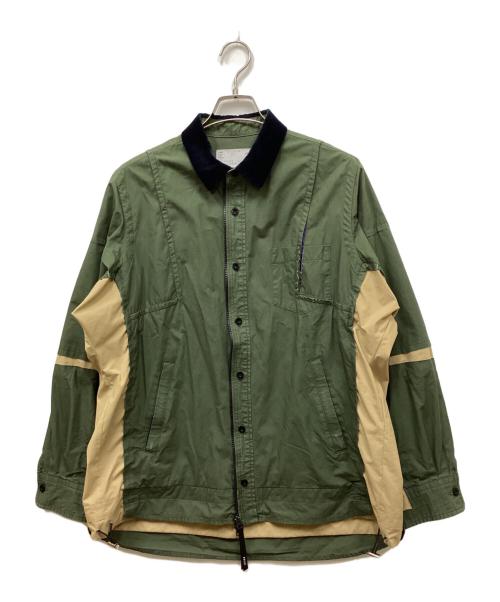 sacai（サカイ）sacai (サカイ) Cotton Poplin Shirt コットンポプリンシャツ グリーン サイズ:Size2の古着・服飾アイテム