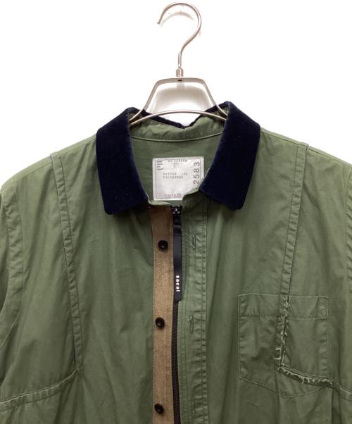 sacai（サカイ）sacai (サカイ) Cotton Poplin Shirt コットンポプリンシャツ グリーン サイズ:Size2の古着・服飾アイテム