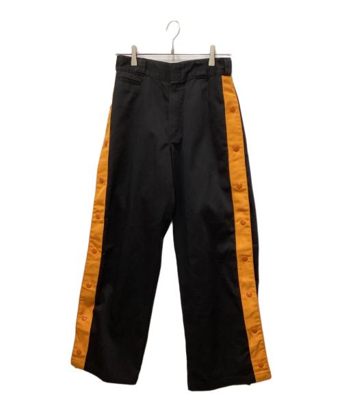 Dickies（ディッキーズ）Dickies (ディッキーズ) myne (マイン) side line snap wide pant/サイドラインスナップワイドパンツ ブラック サイズ:Sの古着・服飾アイテム