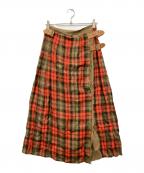 O'NEIL OF DUBLINオニールオブダブリン）の古着「リネンラップロングスカート」｜レッド