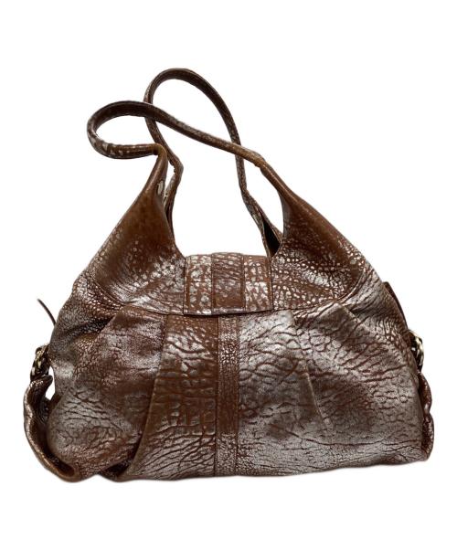 BVLGARI（ブルガリ）BVLGARI (ブルガリ) ハンドバッグ ブラウン×シルバーの古着・服飾アイテム