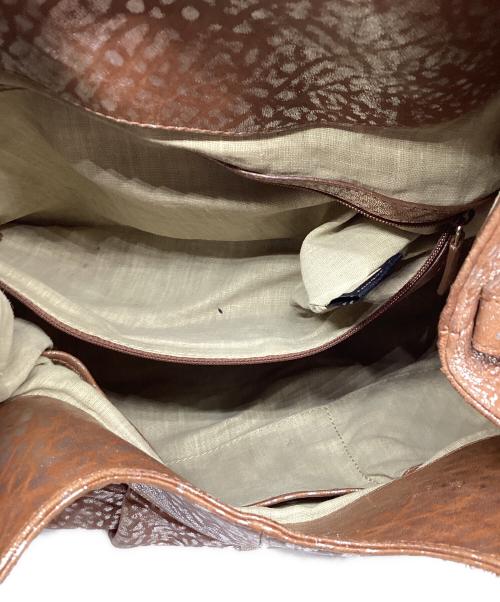 BVLGARI（ブルガリ）BVLGARI (ブルガリ) ハンドバッグ ブラウン×シルバーの古着・服飾アイテム