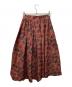 Christian Dior (クリスチャン ディオール) シルク混花柄ジャガードスカート レッド サイズ:9：5000円