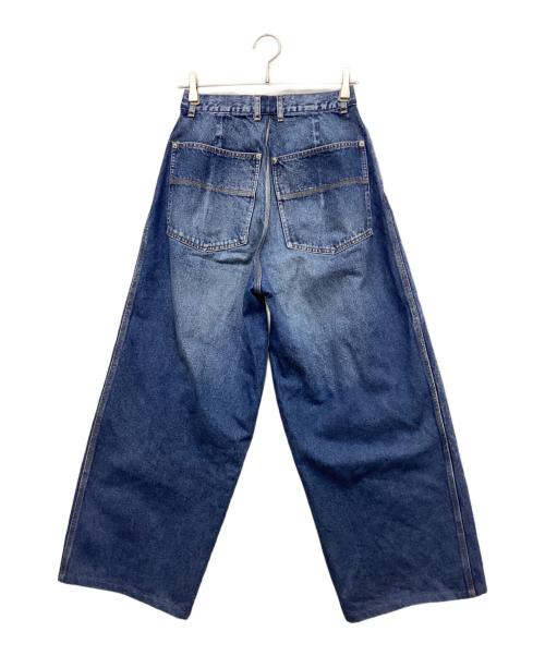 INSCRIRE（アンスクリア）INSCRIRE (アンスクリア) Denim Tuck Wide Pants/デニムタックワイドパンツ インディゴ サイズ:30の古着・服飾アイテム