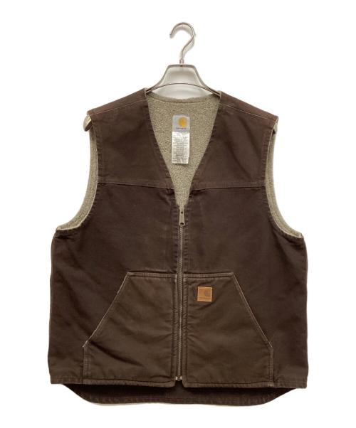 CarHartt（カーハート）CarHartt (カーハート) ダック ワークベスト ブラウン サイズ:Lの古着・服飾アイテム