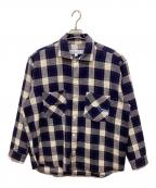 POLAR SKATEポーラー スケート）の古着「FLANNEL OVERSHIRT/フランネルオーバーシャツ」｜ネイビー
