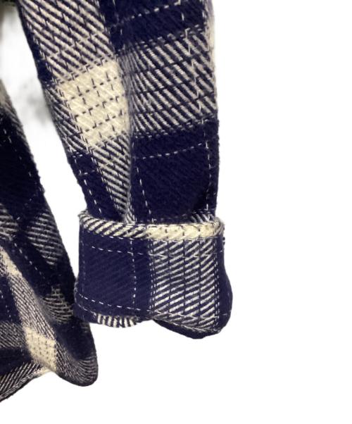 POLAR SKATE（ポーラー スケート）POLAR SKATE (ポーラー スケート) FLANNEL OVERSHIRT/フランネルオーバーシャツ ネイビー サイズ:Lの古着・服飾アイテム
