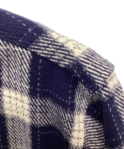 POLAR SKATE（ポーラー スケート）POLAR SKATE (ポーラー スケート) FLANNEL OVERSHIRT/フランネルオーバーシャツ ネイビー サイズ:Lの古着・服飾アイテム