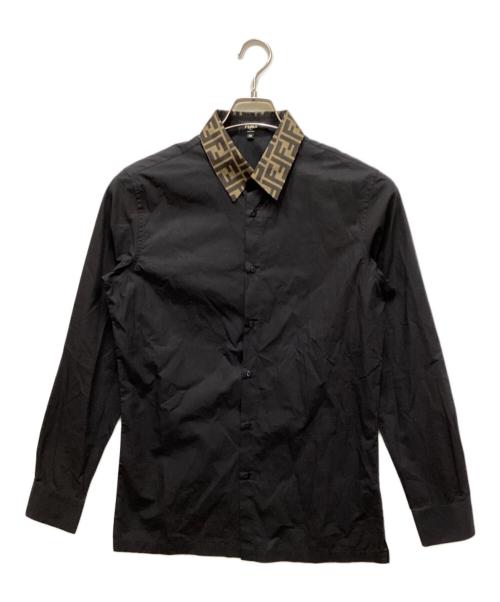 FENDI（フェンディ）FENDI (フェンディ) CAMICIA SHIRT(カミーチェシャツ) ブラック サイズ:38の古着・服飾アイテム