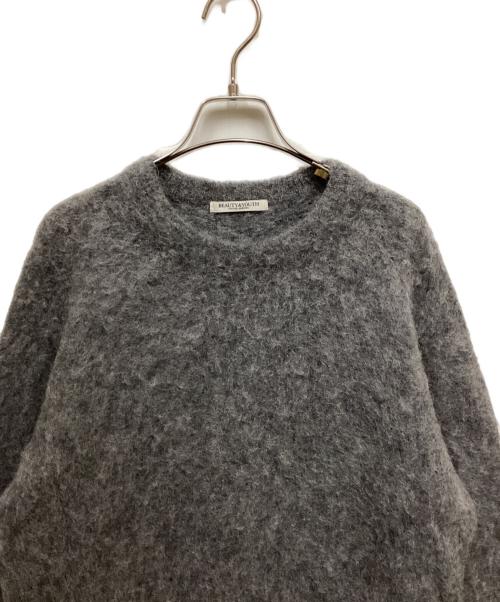 BEAUTY&YOUTH（ビューティーアンドユース）BEAUTY&YOUTH (ビューティーアンドユース) アルパカニット グレー サイズ:FREEの古着・服飾アイテム