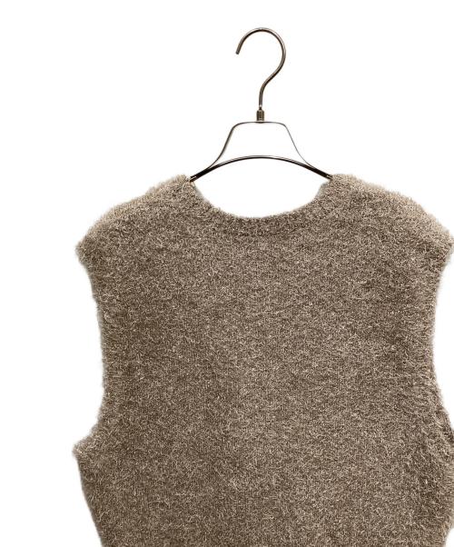 SLOBE IENA（スローブ イエナ）SLOBE IENA (スローブ イエナ) ラメフェザーニットベスト グレー サイズ:FREEの古着・服飾アイテム