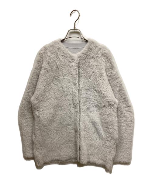 GALLARDA GALANTE（ガリャルダガランテ）GALLARDA GALANTE (ガリャルダガランテ) フェザーヤーンカーディガン ライトグレー サイズ:Freeの古着・服飾アイテム