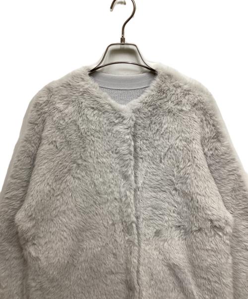 GALLARDA GALANTE（ガリャルダガランテ）GALLARDA GALANTE (ガリャルダガランテ) フェザーヤーンカーディガン ライトグレー サイズ:Freeの古着・服飾アイテム