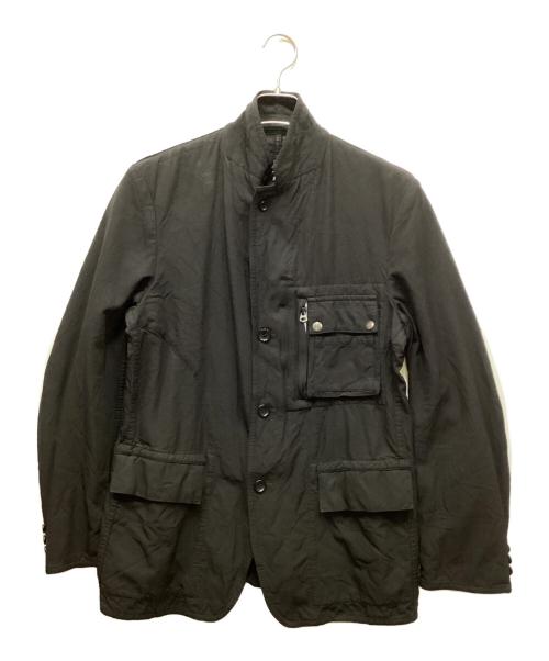 COMME des GARCONS HOMME（コムデギャルソン オム）COMME des GARCONS HOMME (コムデギャルソン オム) ジップアップ ボタン ワークジャケット ブラック サイズ:SSの古着・服飾アイテム