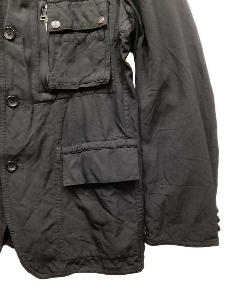 COMME des GARCONS HOMME（コムデギャルソン オム）COMME des GARCONS HOMME (コムデギャルソン オム) ジップアップ ボタン ワークジャケット ブラック サイズ:SSの古着・服飾アイテム