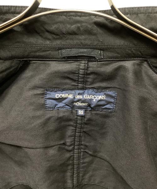 COMME des GARCONS HOMME（コムデギャルソン オム）COMME des GARCONS HOMME (コムデギャルソン オム) ジップアップ ボタン ワークジャケット ブラック サイズ:SSの古着・服飾アイテム