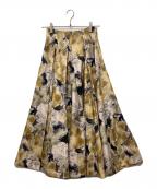 eimy istoireエイミーイストワール）の古着「タックフレアスカート」｜イエロー