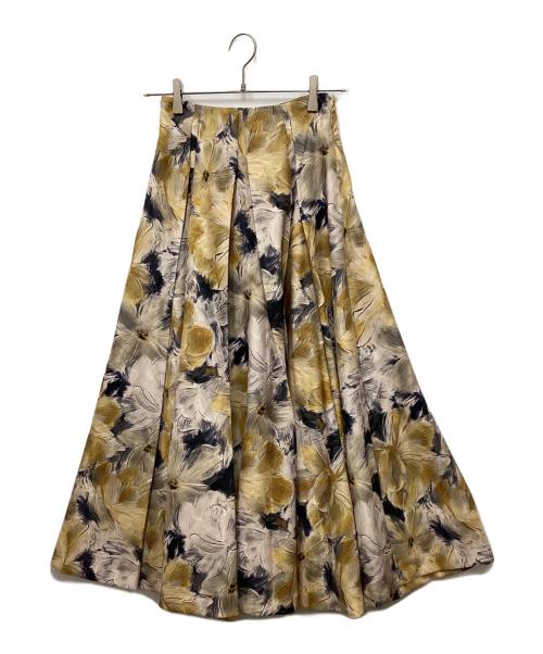 eimy istoire（エイミーイストワール）eimy istoire (エイミーイストワール) タックフレアスカート イエロー サイズ:Sの古着・服飾アイテム