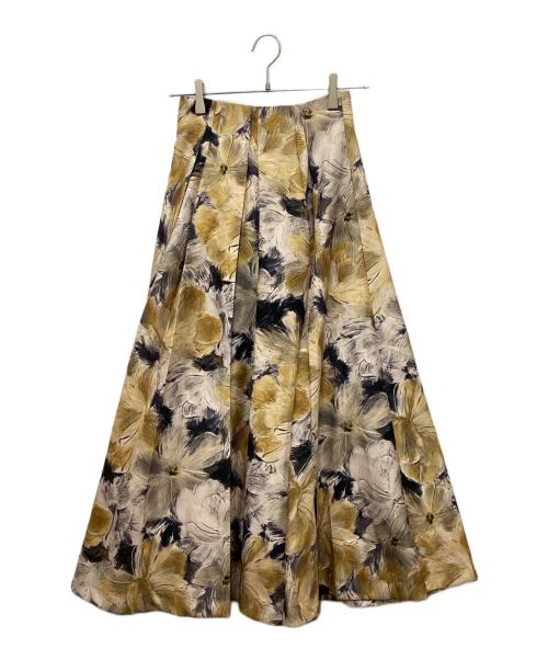 eimy istoire（エイミーイストワール）eimy istoire (エイミーイストワール) タックフレアスカート イエロー サイズ:Sの古着・服飾アイテム