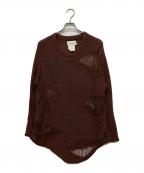 song for the muteソングフォーザミュート）の古着「クラッシュ加工ニット」｜ブラウン