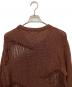 中古・古着 song for the mute (ソングフォーザミュート) クラッシュ加工ニット ブラウン サイズ:38：9000円
