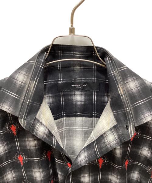 GIVENCHY（ジバンシィ）GIVENCHY (ジバンシィ) チェックシャツ ブラック サイズ:37の古着・服飾アイテム