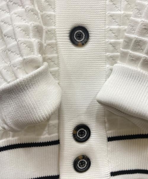 1PIU1UGUALE3 RELAX（ウノピゥウノウグァーレトレ リラックス）1piu1uguale3 relax (ウノピゥウノウグァーレトレ リラックス) ショールカラーカーディガン ホワイト サイズ:Mの古着・服飾アイテム