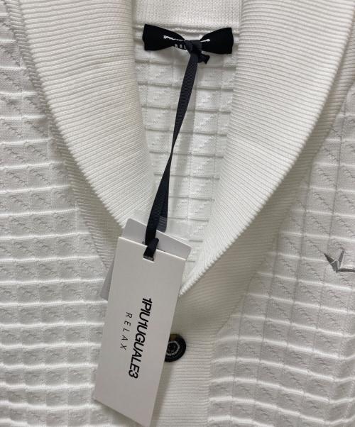 1PIU1UGUALE3 RELAX（ウノピゥウノウグァーレトレ リラックス）1piu1uguale3 relax (ウノピゥウノウグァーレトレ リラックス) ショールカラーカーディガン ホワイト サイズ:Mの古着・服飾アイテム