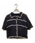 CASA FLINE（カーサフライン）の古着「HAND CROCHET KNIT CARDIGAN/ハンドクロシェニットカーディガン 」｜ブラック