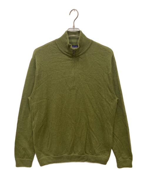 Patagonia（パタゴニア）Patagonia (パタゴニア) ハーフジップニット グリーン サイズ:Lの古着・服飾アイテム