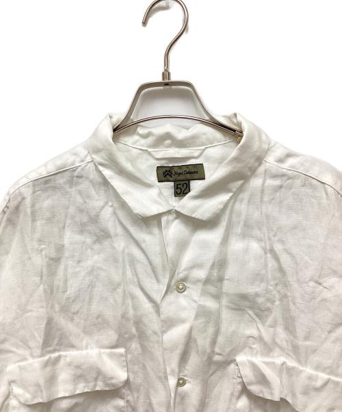 NIGEL CABOURN（ナイジェルケーボン）NIGEL CABOURN (ナイジェルケーボン) OPEN COLLAR SHIRT LINEN TWILL/リネンツイルオープンカラーシャツ ホワイト サイズ:52の古着・服飾アイテム