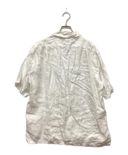NIGEL CABOURN（ナイジェルケーボン）NIGEL CABOURN (ナイジェルケーボン) OPEN COLLAR SHIRT LINEN TWILL/リネンツイルオープンカラーシャツ ホワイト サイズ:52の古着・服飾アイテム
