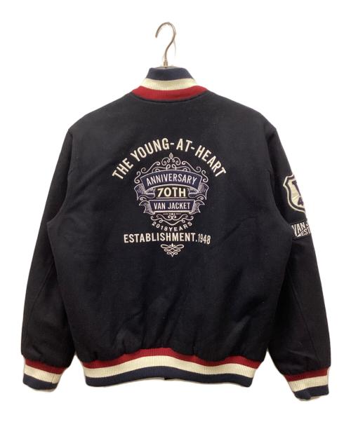 VAN（ヴァン）VAN (ヴァン) 70TH ANNIVERSARY VAN JACKET/70週年記念スタジャン ネイビー サイズ:LLの古着・服飾アイテム