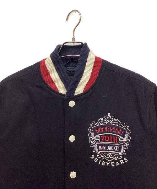 VAN（ヴァン）VAN (ヴァン) 70TH ANNIVERSARY VAN JACKET/70週年記念スタジャン ネイビー サイズ:LLの古着・服飾アイテム