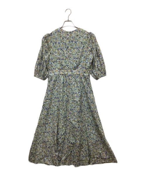 La boutique BonBon（ラブティックボンボン）La boutique BonBon (ラブティックボンボン) 小花プリントスリットショルダーワンピース グリーン サイズ:36の古着・服飾アイテム