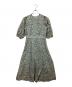 La boutique BonBon（ラブティックボンボン）の古着「小花プリントスリットショルダーワンピース」｜グリーン