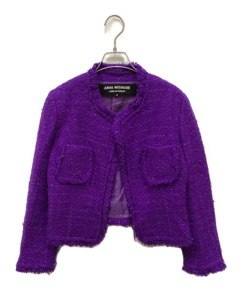 JUNYA WATANABE COMME des GARCONS（ジュンヤワタナベ コムデギャルソン）JUNYA WATANABE COMME des GARCONS ((ジュンヤワタナベ コムデギャルソン) ツイードジャケット パープル サイズ:Sの古着・服飾アイテム