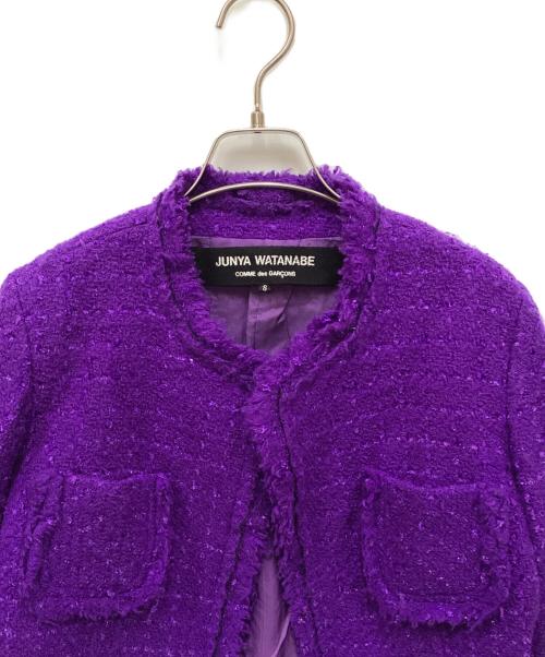 JUNYA WATANABE COMME des GARCONS（ジュンヤワタナベ コムデギャルソン）JUNYA WATANABE COMME des GARCONS ((ジュンヤワタナベ コムデギャルソン) ツイードジャケット パープル サイズ:Sの古着・服飾アイテム