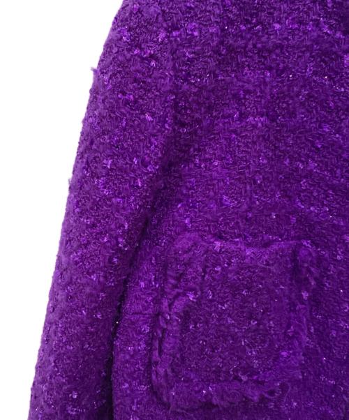 JUNYA WATANABE COMME des GARCONS（ジュンヤワタナベ コムデギャルソン）JUNYA WATANABE COMME des GARCONS ((ジュンヤワタナベ コムデギャルソン) ツイードジャケット パープル サイズ:Sの古着・服飾アイテム