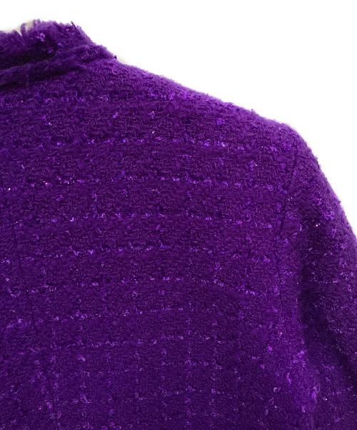 JUNYA WATANABE COMME des GARCONS（ジュンヤワタナベ コムデギャルソン）JUNYA WATANABE COMME des GARCONS ((ジュンヤワタナベ コムデギャルソン) ツイードジャケット パープル サイズ:Sの古着・服飾アイテム