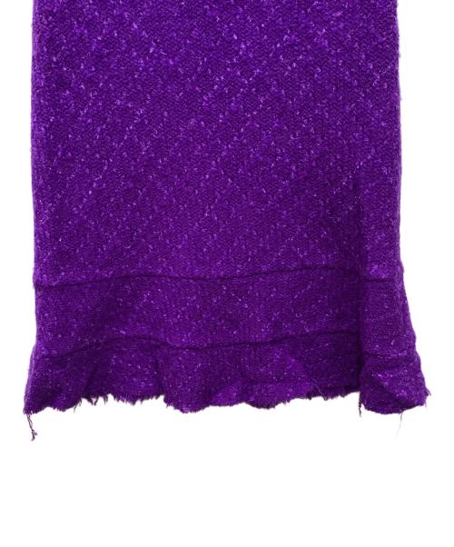 JUNYA WATANABE COMME des GARCONS（ジュンヤワタナベ コムデギャルソン）JUNYA WATANABE COMME des GARCONS ((ジュンヤワタナベ コムデギャルソン) ツイードスカート パープル サイズ:2の古着・服飾アイテム